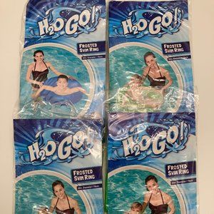 NWT 4 Different Frosted Swim Rings Pool Toys